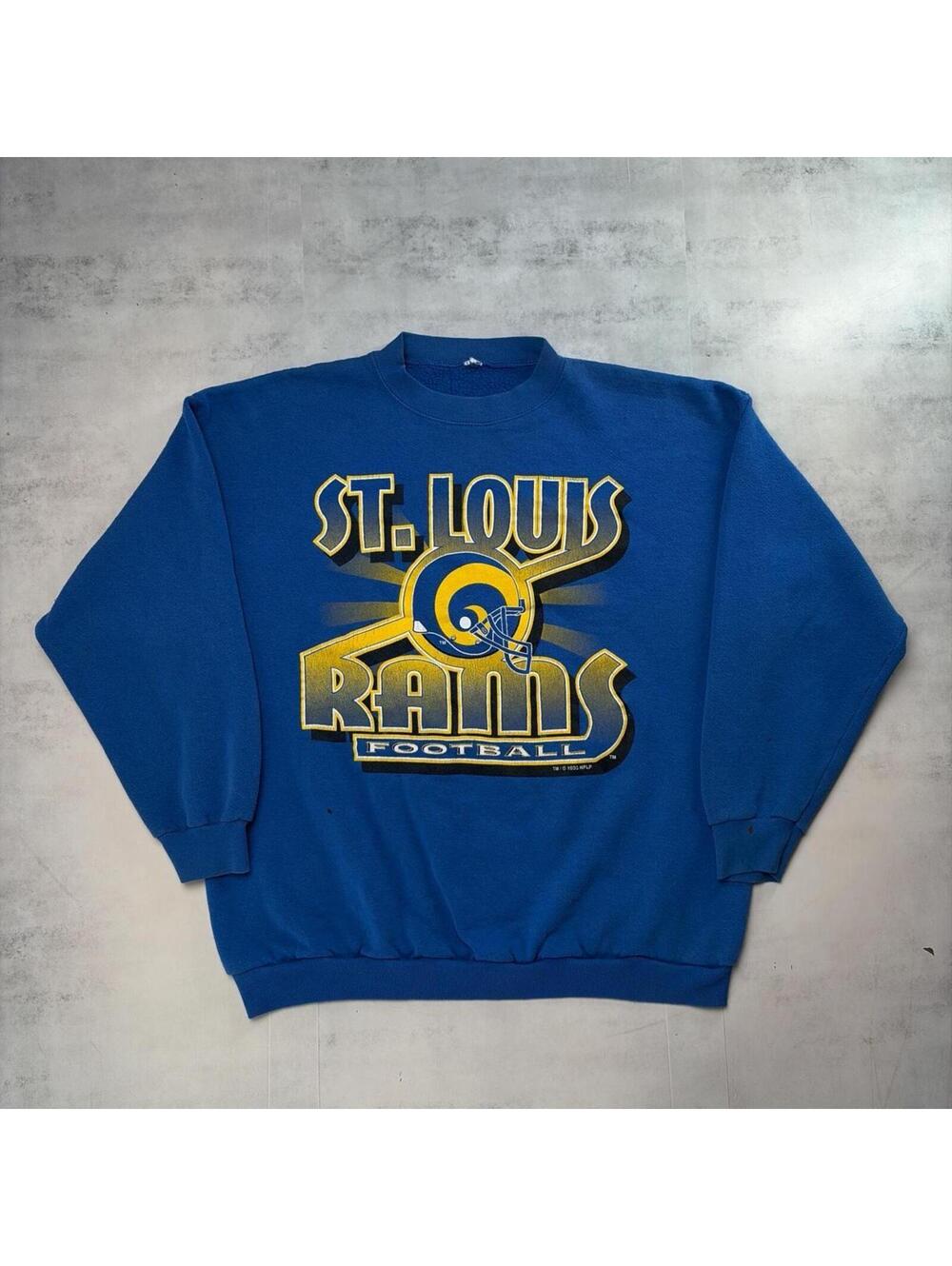 Vintage 1995 St. Louis Rams NFL Football Graphic Crewneck Sweatshirt